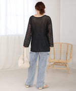 2WAY MESH LACE BLOUSE