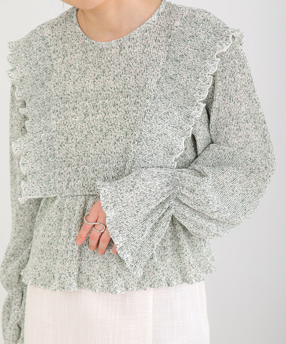 FLORAL PLEATED BLOUSE