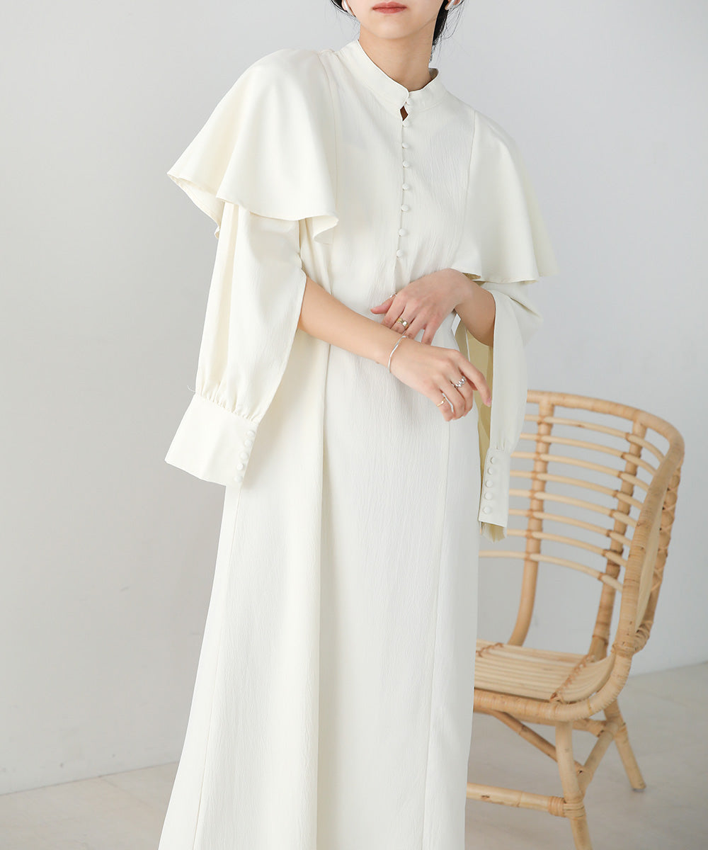 CAPE SLEEVE SLIT ONEPIECE