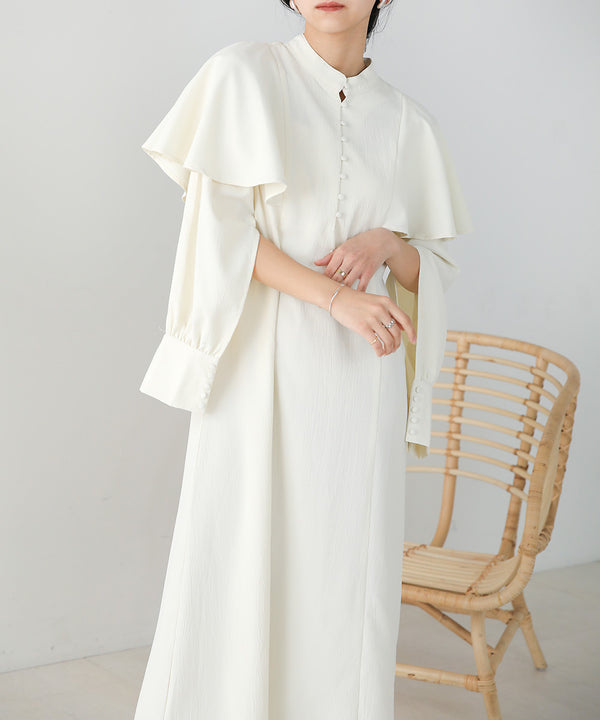 CAPE SLEEVE SLIT ONEPIECE