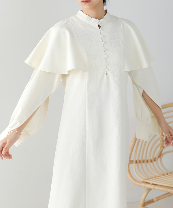 CAPE SLEEVE SLIT ONEPIECE