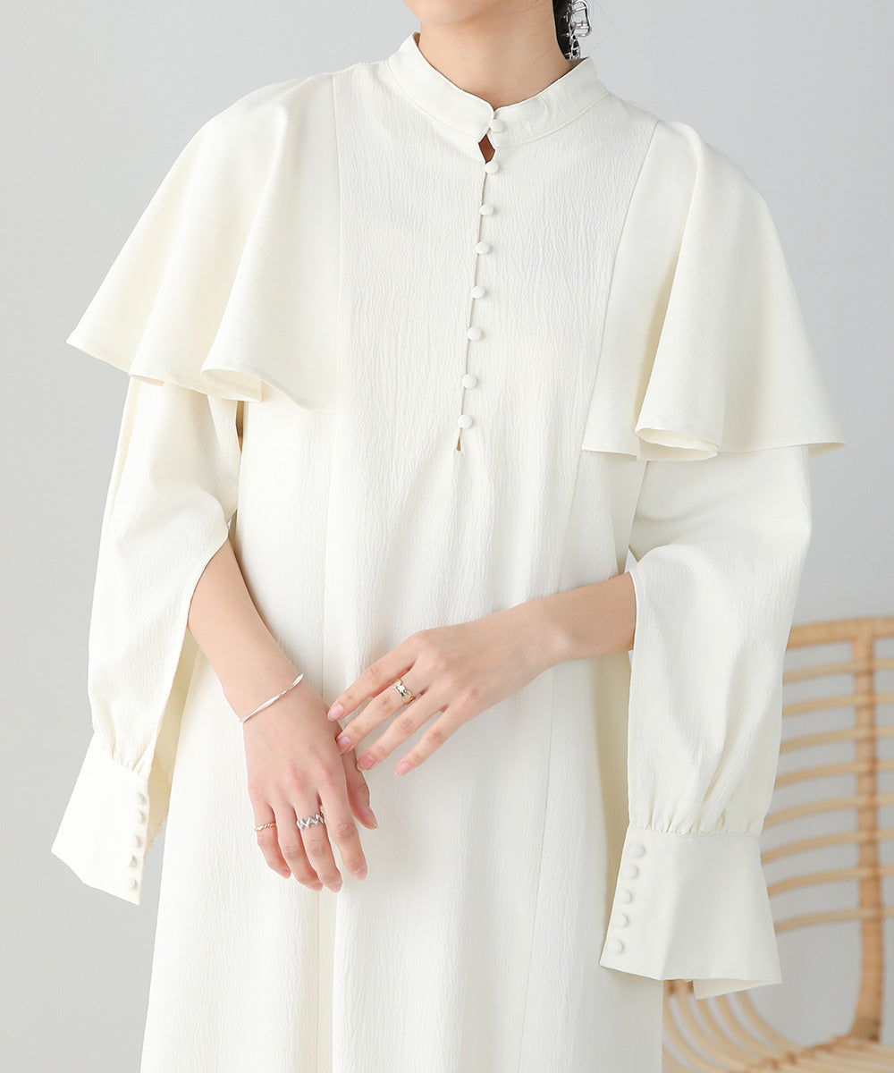 CAPE SLEEVE SLIT ONEPIECE