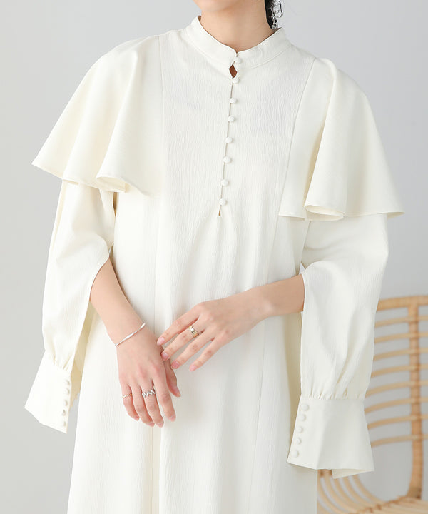 CAPE SLEEVE SLIT ONEPIECE