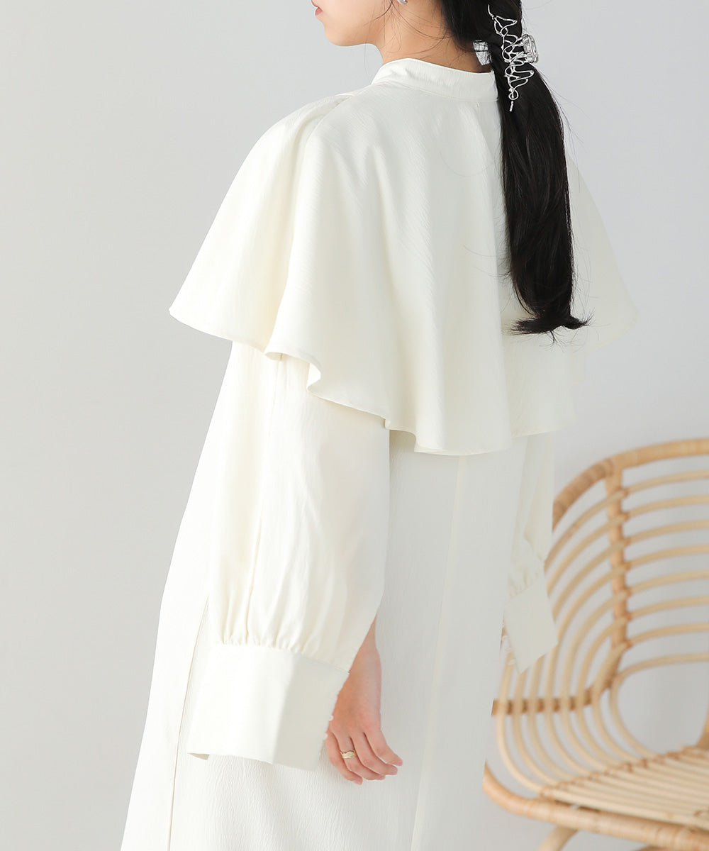 CAPE SLEEVE SLIT ONEPIECE