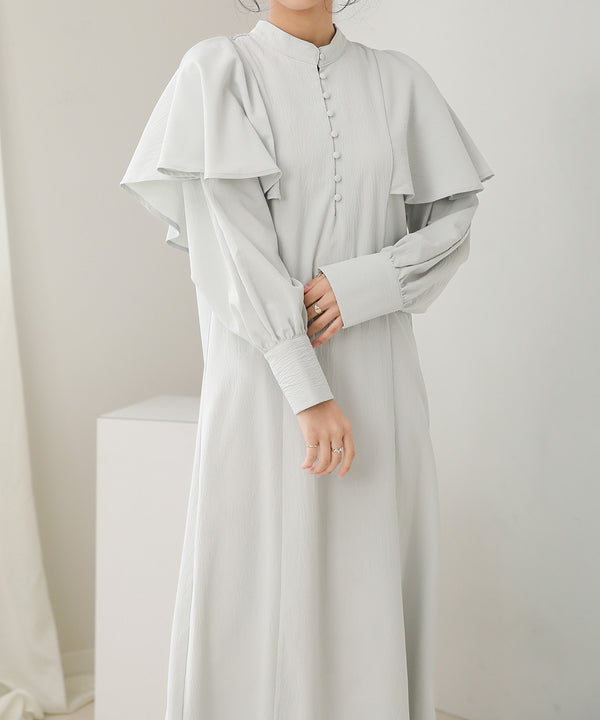 CAPE SLEEVE SLIT ONEPIECE