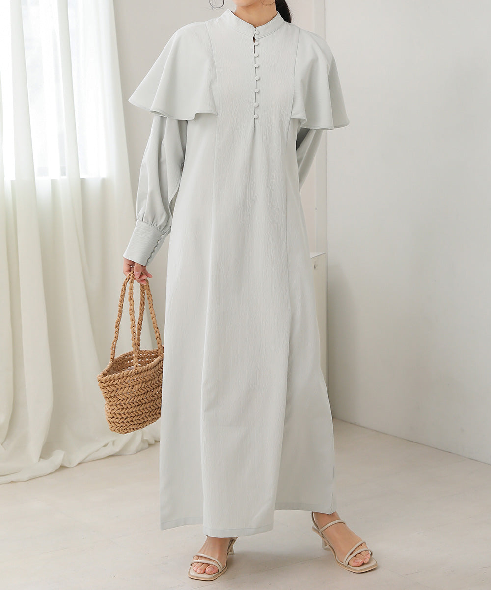CAPE SLEEVE SLIT ONEPIECE