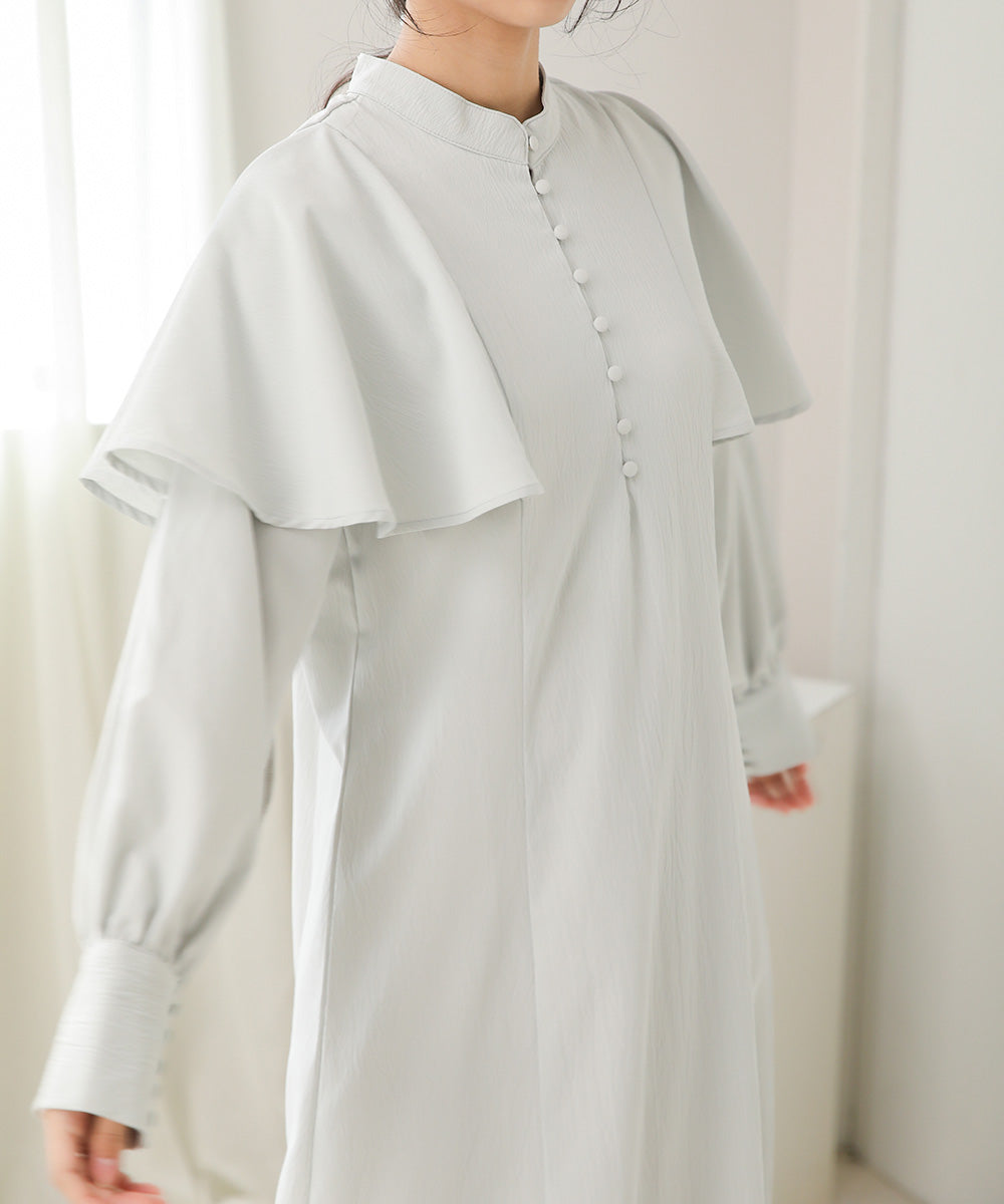 CAPE SLEEVE SLIT ONEPIECE