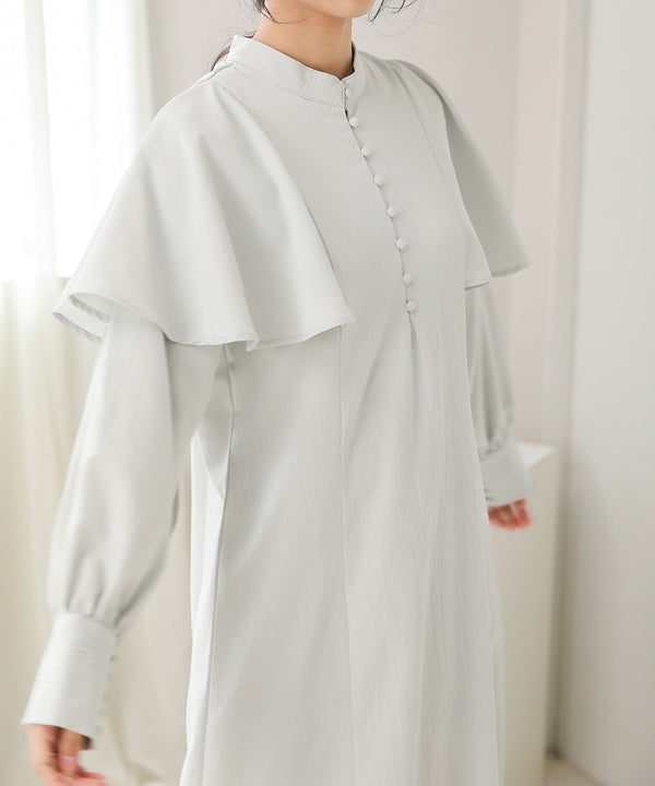 CAPE SLEEVE SLIT ONEPIECE