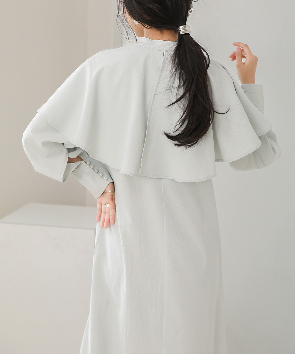 CAPE SLEEVE SLIT ONEPIECE