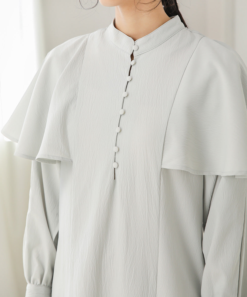 CAPE SLEEVE SLIT ONEPIECE