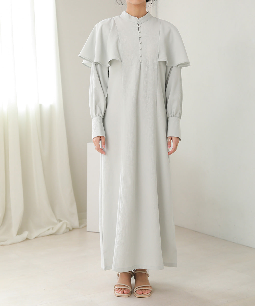 CAPE SLEEVE SLIT ONEPIECE