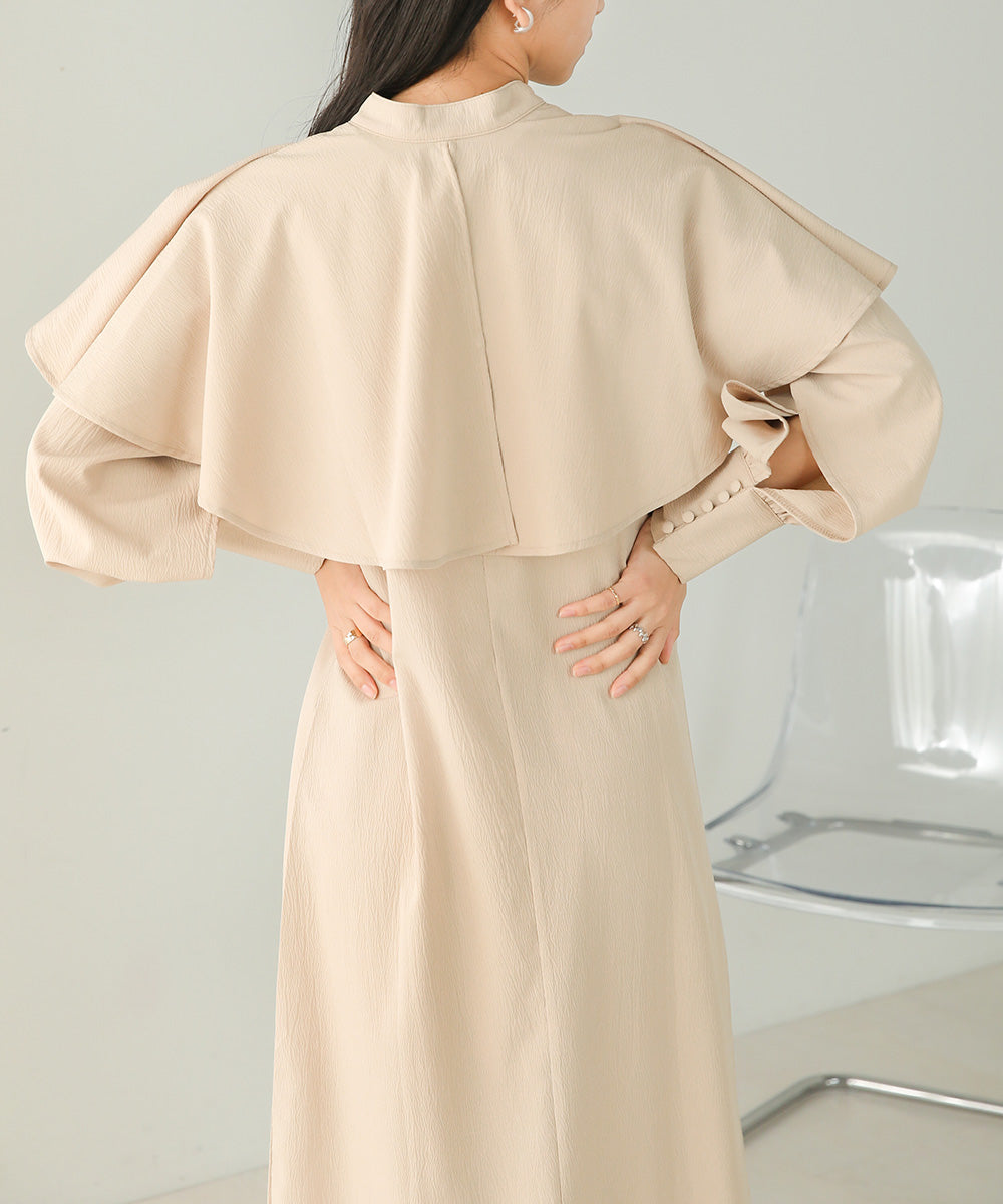 CAPE SLEEVE SLIT ONEPIECE