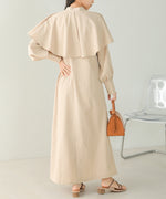 CAPE SLEEVE SLIT ONEPIECE