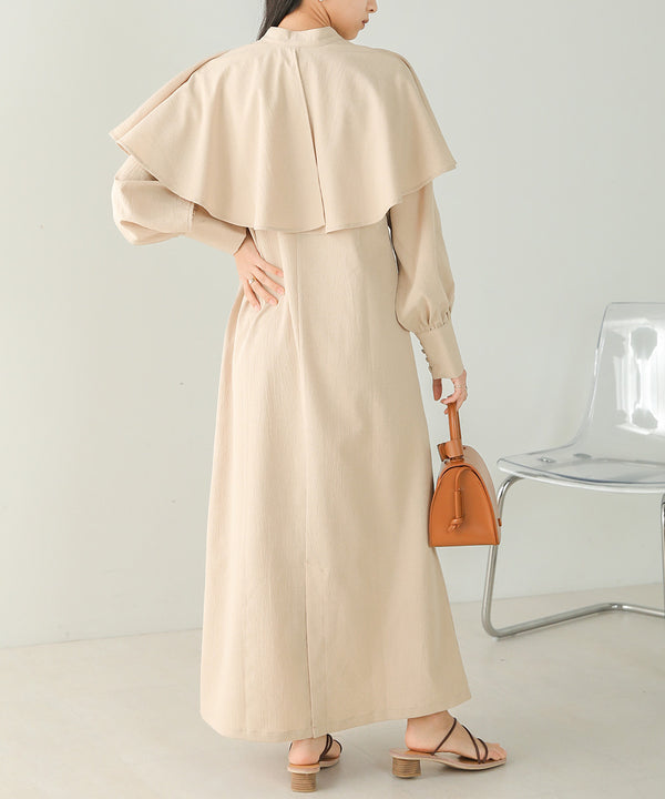 CAPE SLEEVE SLIT ONEPIECE