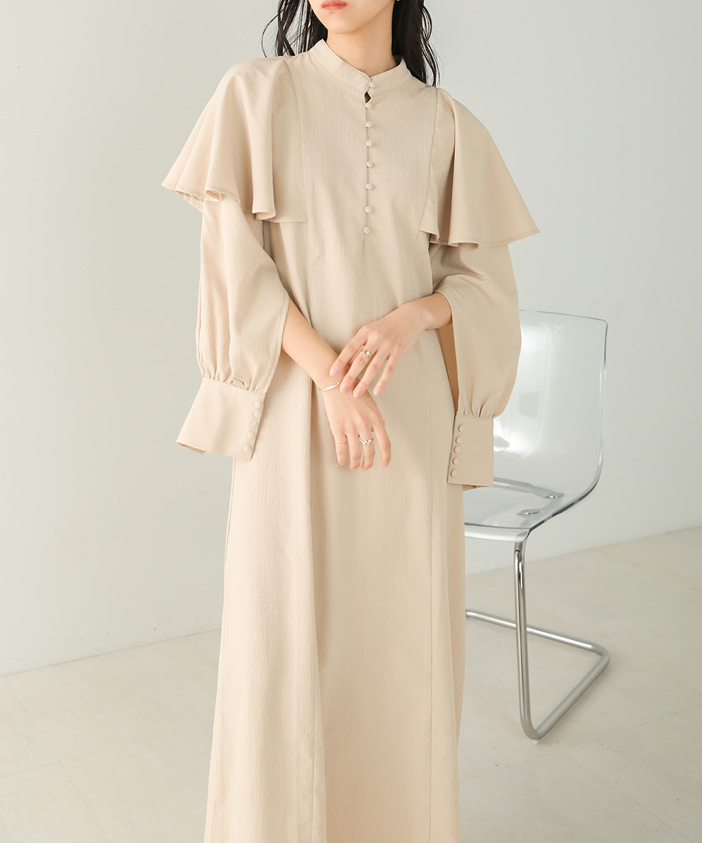 CAPE SLEEVE SLIT ONEPIECE