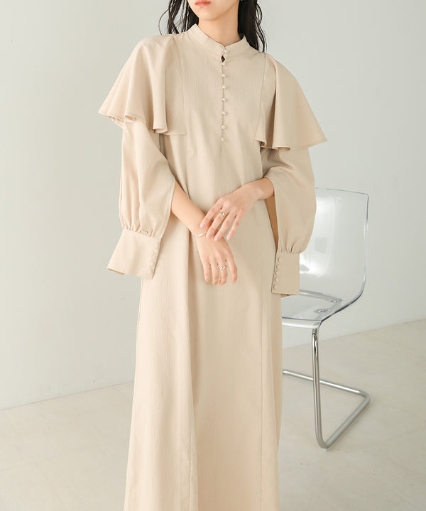 CAPE SLEEVE SLIT ONEPIECE