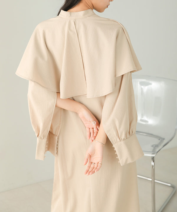 CAPE SLEEVE SLIT ONEPIECE