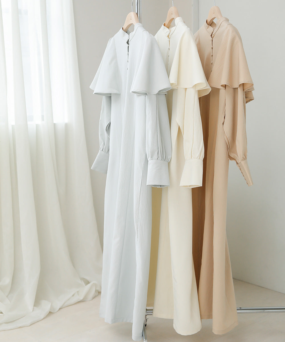 CAPE SLEEVE SLIT ONEPIECE