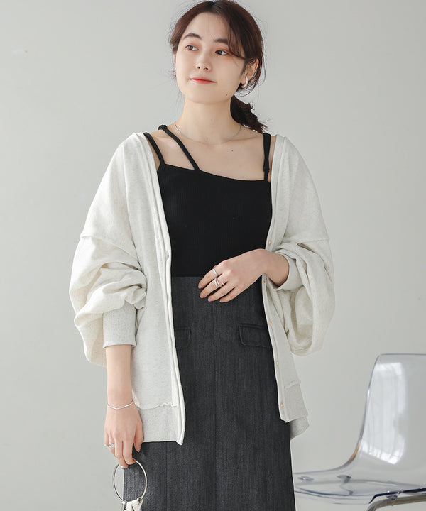 2WAY LOGO SWEAT CARDIGAN