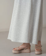 SLEEVE DIFFERENT MATERIAL FLARE ONEPIECE