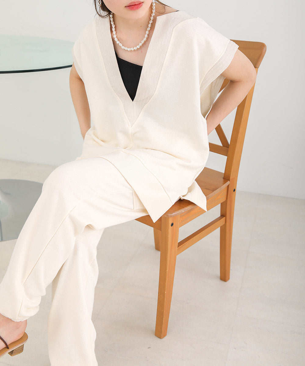 HEM TIE SWEAT TUCK PANTS