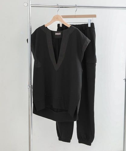 HEM TIE SWEAT TUCK PANTS