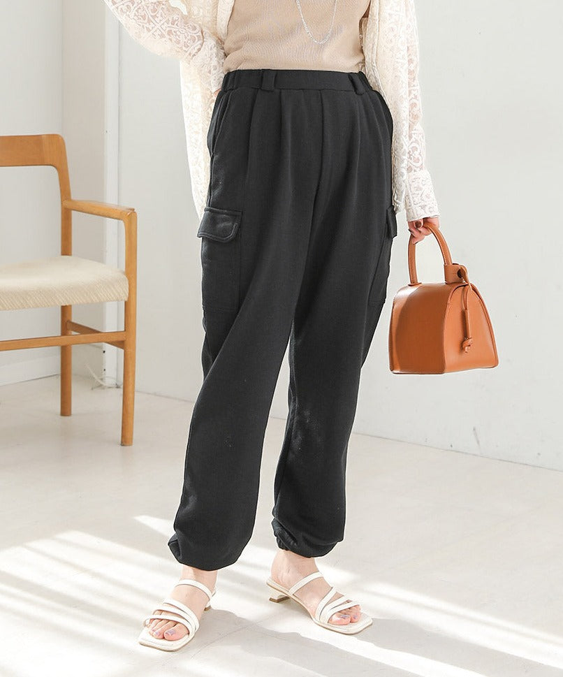HEM TIE SWEAT TUCK PANTS