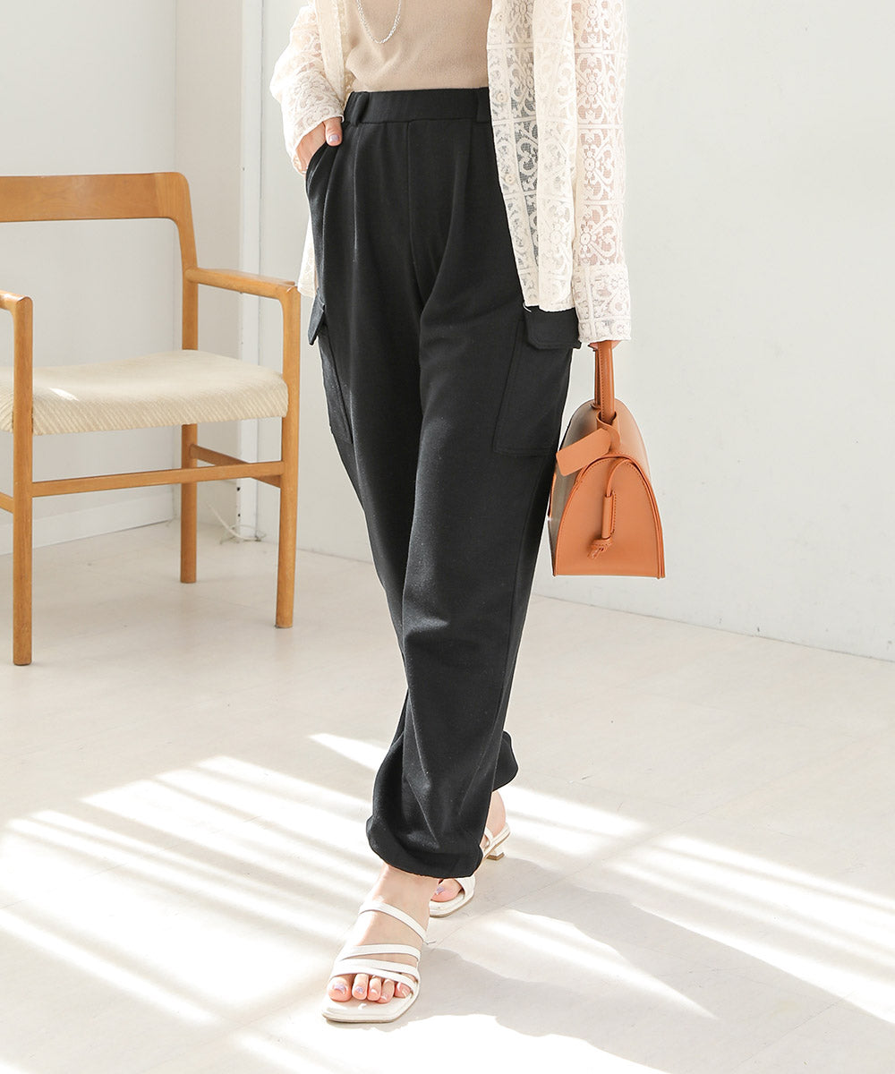 HEM TIE SWEAT TUCK PANTS