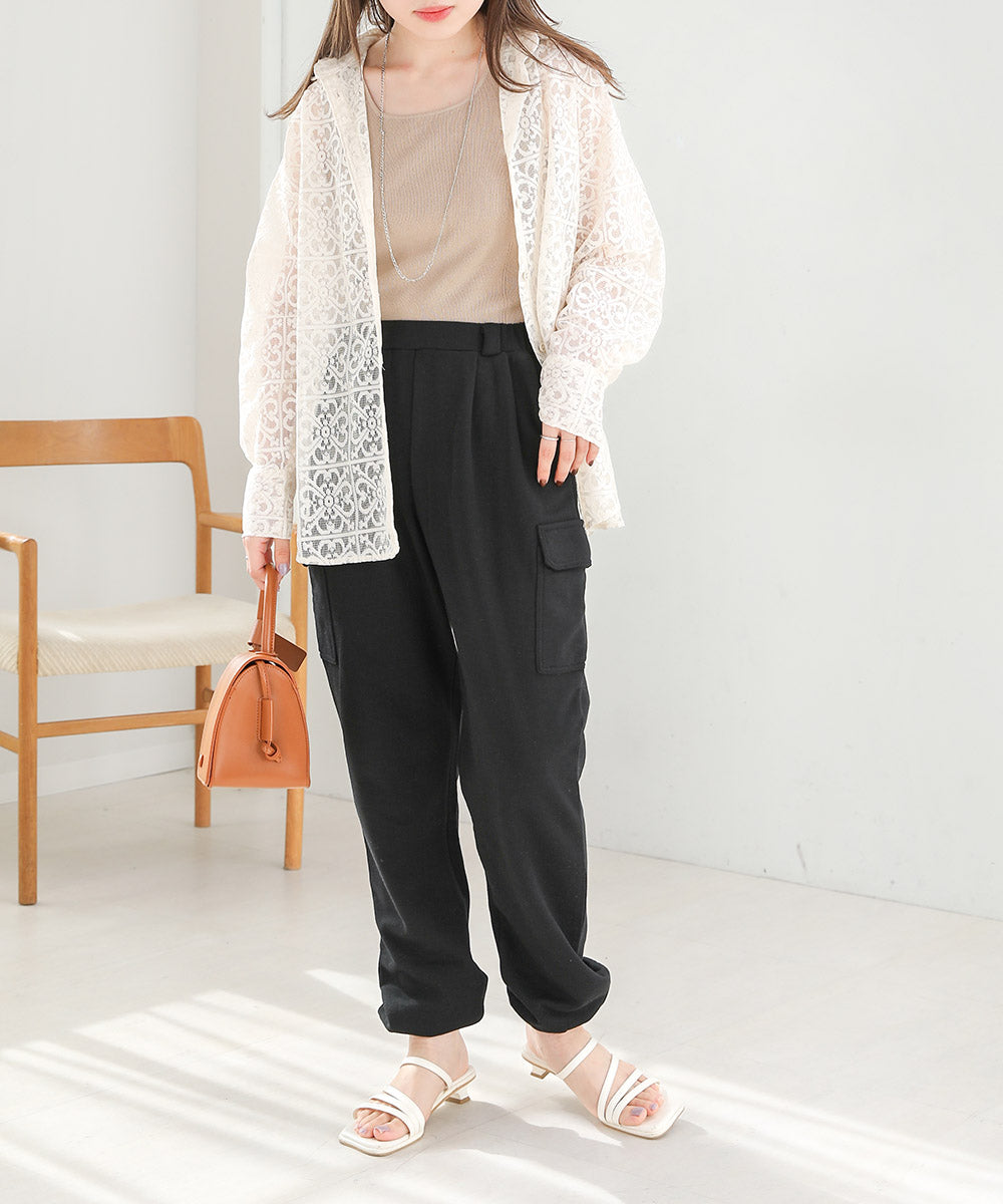 HEM TIE SWEAT TUCK PANTS