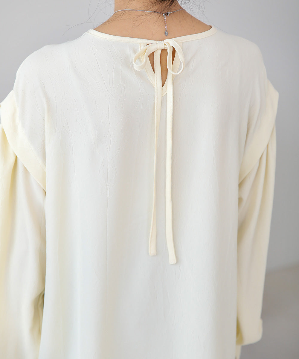 PEARL BUTTON LAYERED BLOUSE