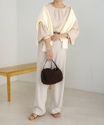 PEARL BUTTON LAYERED BLOUSE