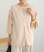 PEARL BUTTON LAYERED BLOUSE
