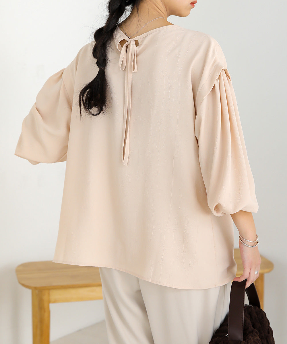 PEARL BUTTON LAYERED BLOUSE