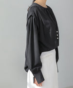 PEARL BUTTON LAYERED BLOUSE