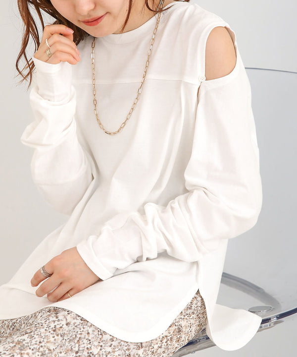 2WAY SLEEVE SLIT TOPS