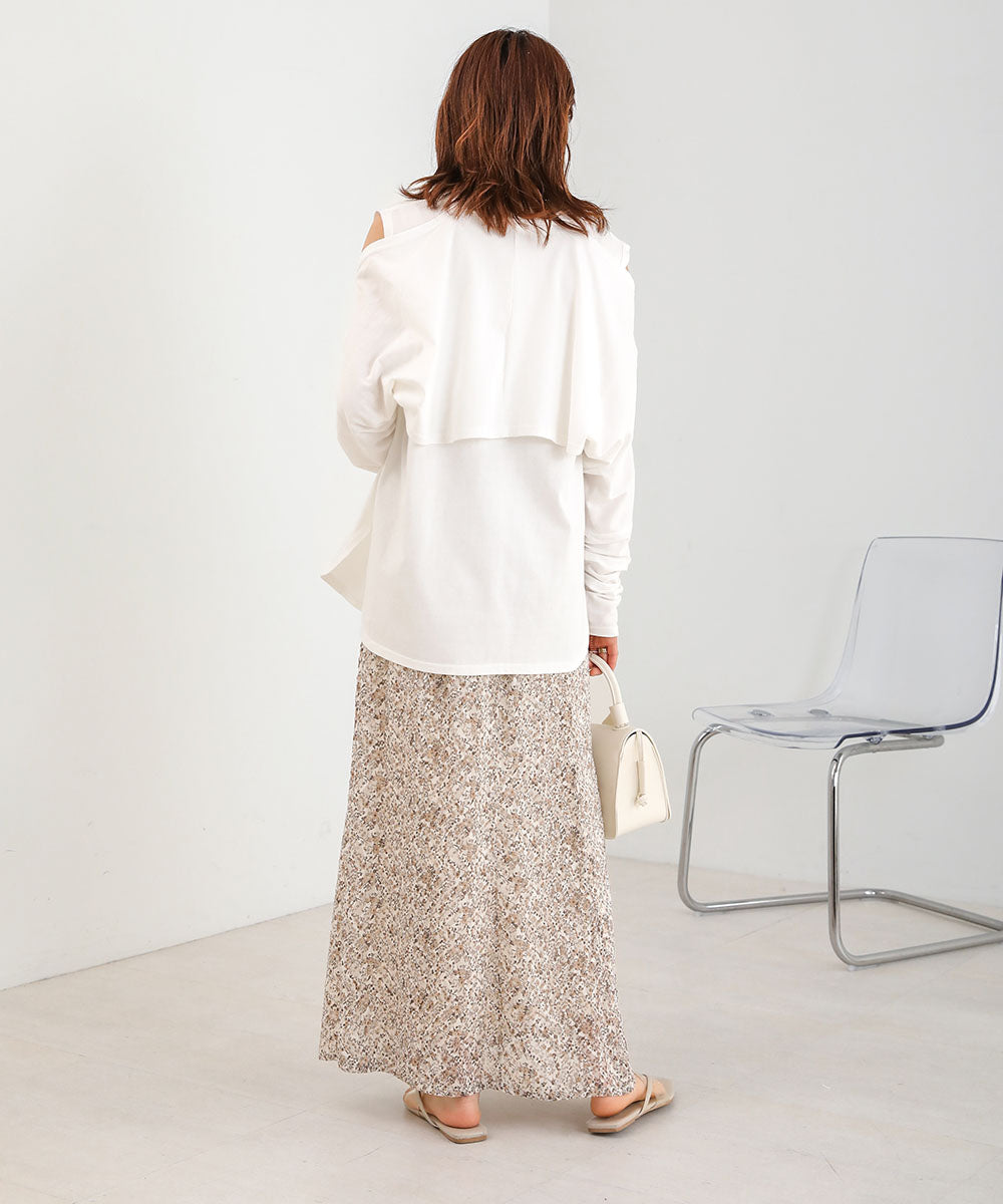 2WAY SLEEVE SLIT TOPS