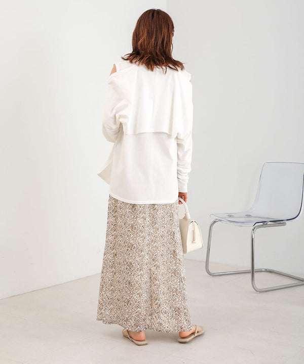 2WAY SLEEVE SLIT TOPS
