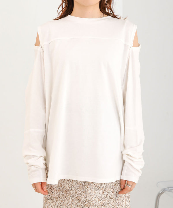 2WAY SLEEVE SLIT TOPS
