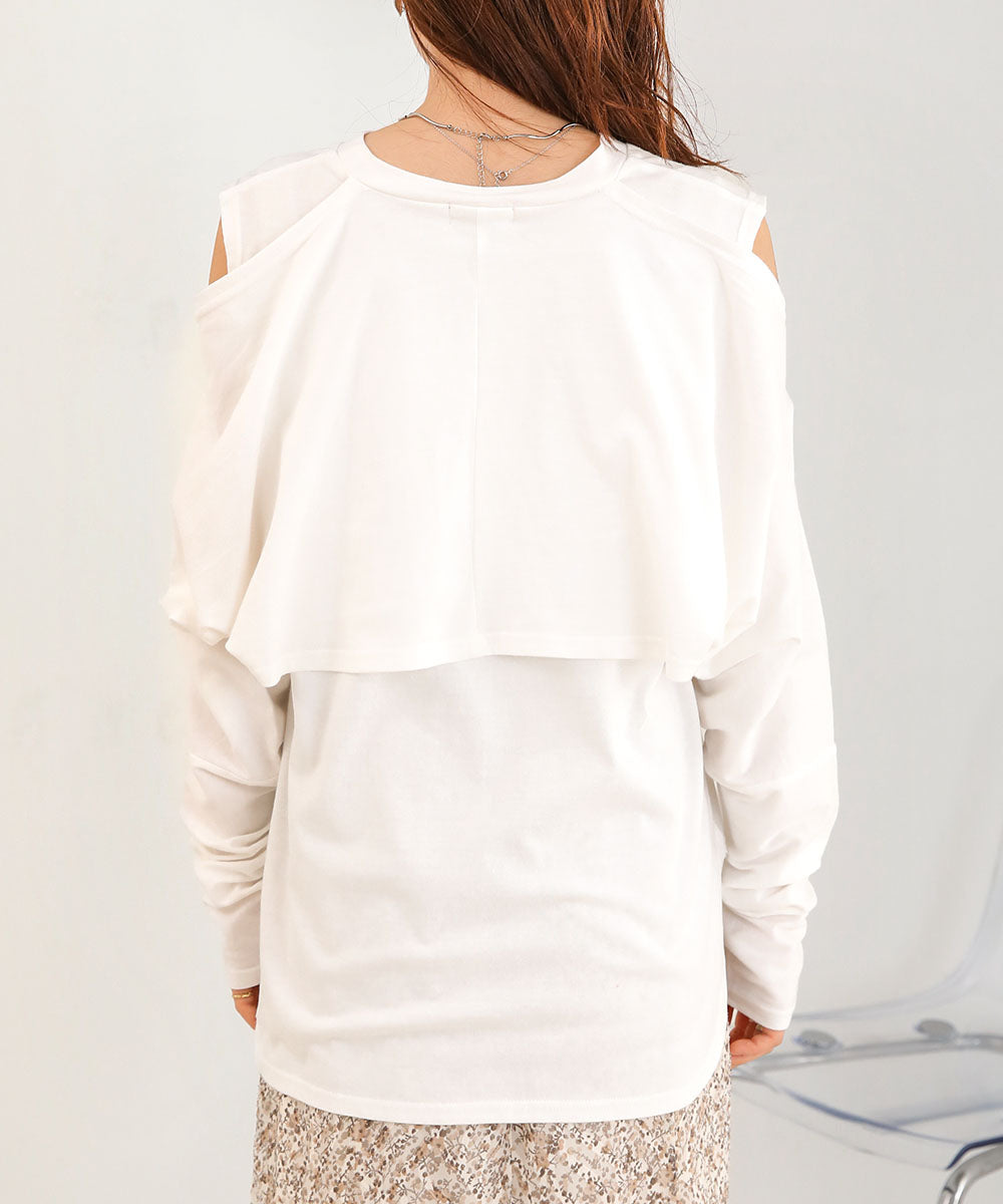 2WAY SLEEVE SLIT TOPS