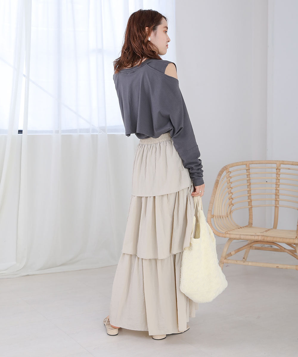 2WAY SLEEVE SLIT TOPS