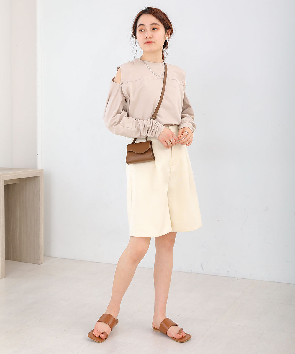 2WAY SLEEVE SLIT TOPS