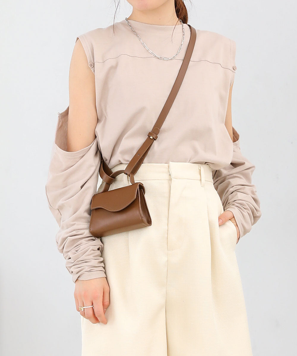 2WAY SLEEVE SLIT TOPS