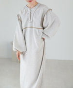 COLOR SCHEME PIPING TWEED ONEPIECE