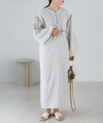 COLOR SCHEME PIPING TWEED ONEPIECE