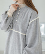 COLOR SCHEME PIPING TWEED ONEPIECE