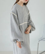 COLOR SCHEME PIPING TWEED ONEPIECE