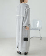 COLOR SCHEME PIPING TWEED ONEPIECE