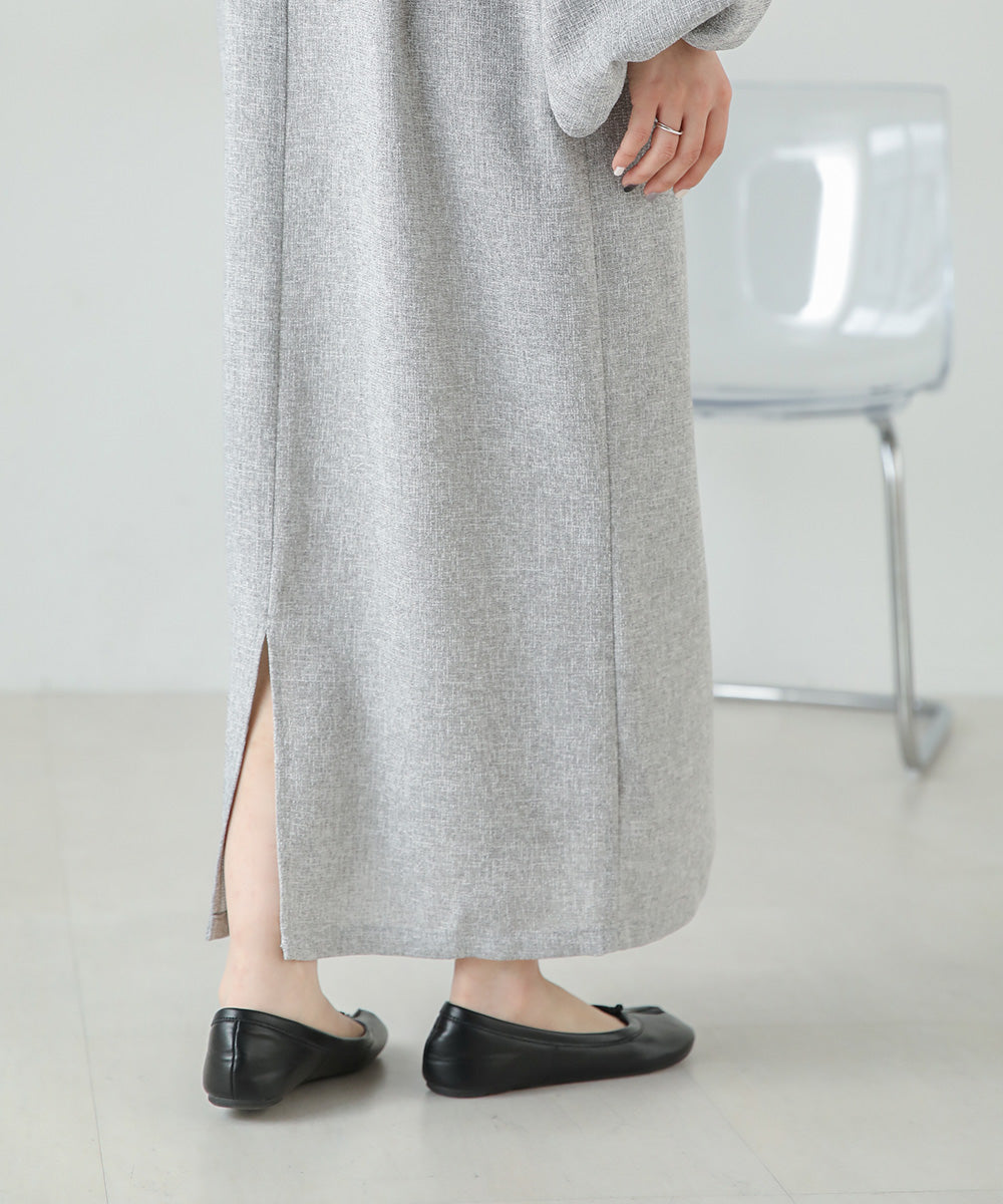 COLOR SCHEME PIPING TWEED ONEPIECE