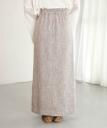 2WAY 斜纹软呢开衩工字半身裙