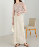 NUANCE PRINT SHEER TOPS